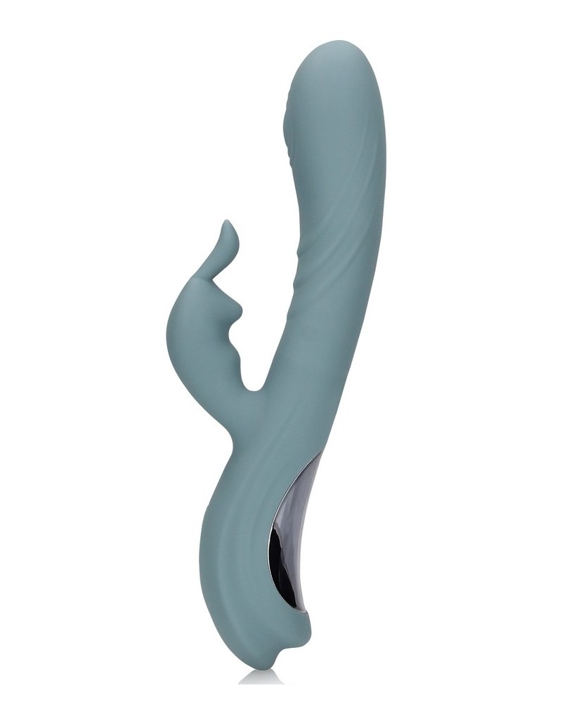 Vibro Rabbit Fingering Motion 23 cm Gris sextoys et accessoires sur La Boutique du Hard