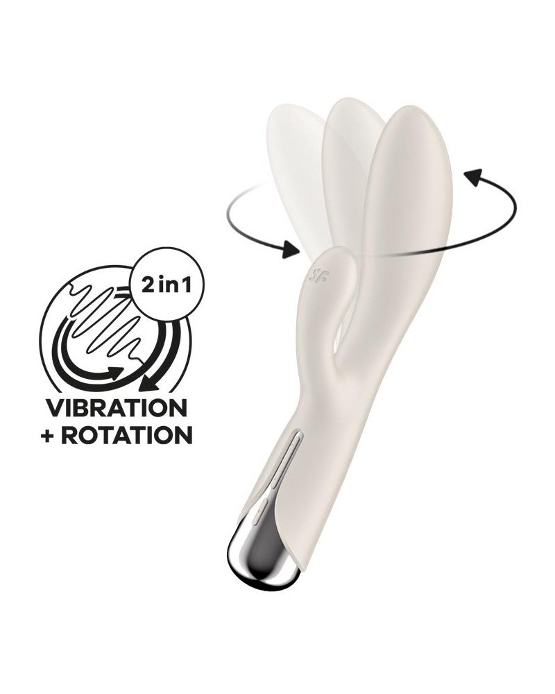 Vibro Rabbit Spinning Rabbit 1 11 x 3.5cm Beige sextoys et accessoires sur La Boutique du Hard