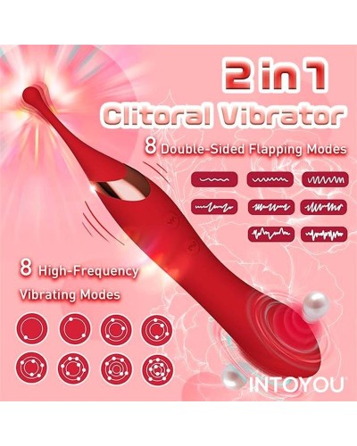 Stimulateur de clitoris Onax Double Pulse Rouge sextoys et accessoires sur La Boutique du Hard