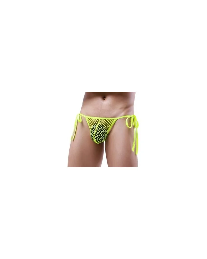 Slip Filet avec Cordons Net Loop Jaune fluo sextoys et accessoires sur La Boutique du Hard