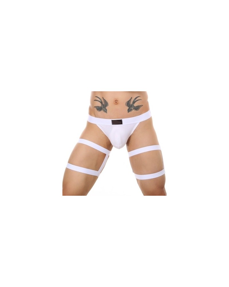 String avec bandes élastiques Clelio Blanc sextoys et accessoires sur La Boutique du Hard