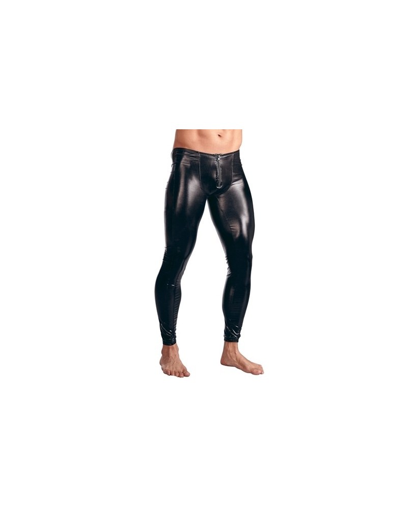 Pantalon look Vinyle Zip Show Noir sextoys et accessoires sur La Boutique du Hard