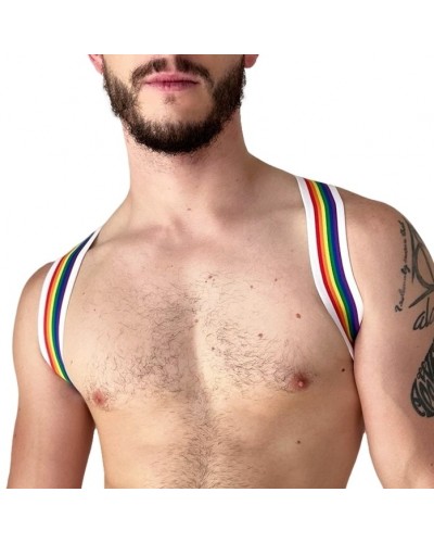 Harnais élastique Pride Eternity Blanc sextoys et accessoires sur La Boutique du Hard