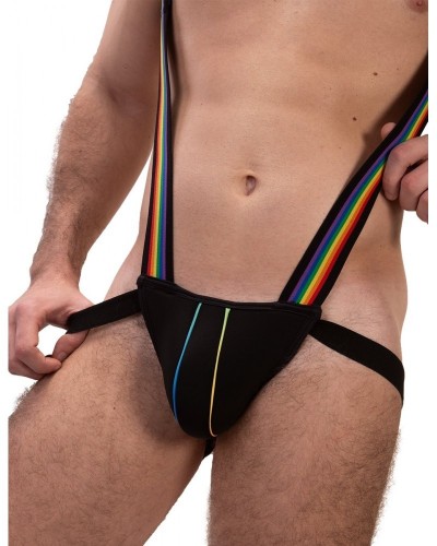 Harnais Jock Pride Infinity Noir sextoys et accessoires sur La Boutique du Hard