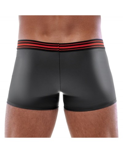 Boxer avec zip Tillio Noir-Rouge sextoys et accessoires sur La Boutique du Hard