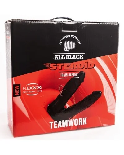 Double Gode ABS03 Teamwork All Black Steroïd 25 x 7cm sextoys et accessoires sur La Boutique du Hard