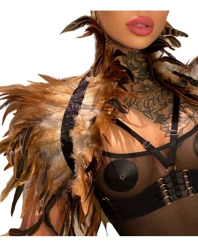 Couvre-Épaules Plumes Beige-Marron sextoys et accessoires sur La Boutique du Hard