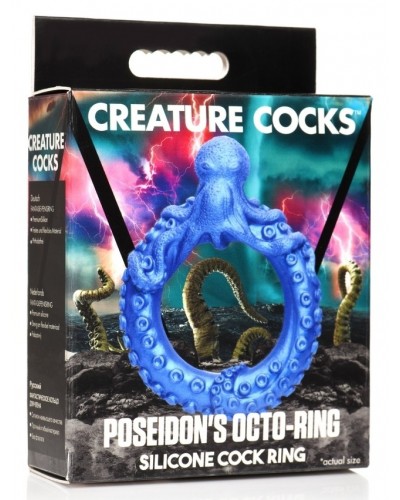 Cockring Poseidon's Octo-ring Bleu sextoys et accessoires sur La Boutique du Hard