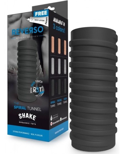 Masturbateur The Spiral Tunnel Shake Reverso Noir sextoys et accessoires sur La Boutique du Hard