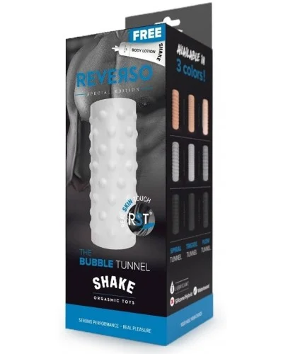 Masturbateur The Bubble Tunnel Shake Reverso Blanc sextoys et accessoires sur La Boutique du Hard