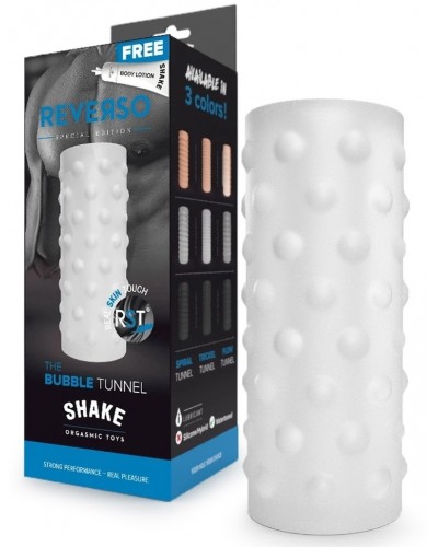 Masturbateur The Bubble Tunnel Shake Reverso Blanc sextoys et accessoires sur La Boutique du Hard