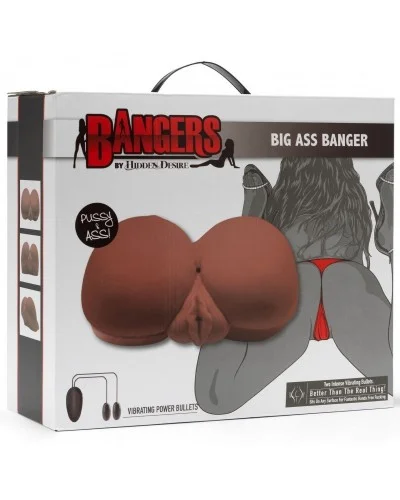 Masturbateur Réaliste Vibrant Big Ass 2 Entrées Marron sextoys et accessoires sur La Boutique du Hard