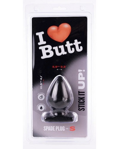 Plug Spade S I Love Butt 9 x 5.3 cm Noir sextoys et accessoires sur La Boutique du Hard