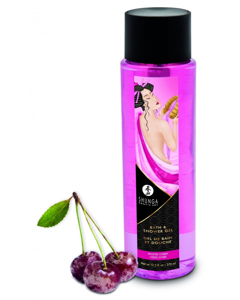 Gel de bain et douche Shunga Cerise Givrée 370ml sextoys et accessoires sur La Boutique du Hard