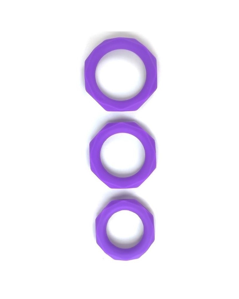 Lot de 3 Cockrings Souples Purply sextoys et accessoires sur La Boutique du Hard