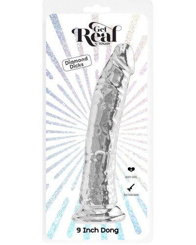 Gode Sans Bourse Diamond Dick 23 x 4.5cm Transparent sextoys et accessoires sur La Boutique du Hard