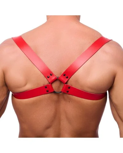 Harnais en cuir Shoulder Rouge sextoys et accessoires sur La Boutique du Hard