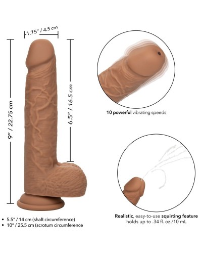 Gode Éjaculateur Vibrant Fuck Squirting 17 x 4.2cm Marron sextoys et accessoires sur La Boutique du Hard