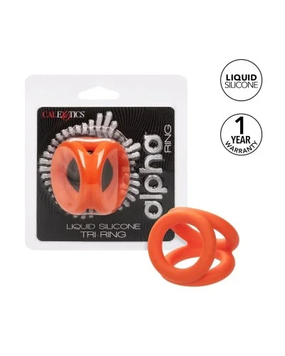 Ballstretcher en silicone Alpha Tri-Ring 38 mm Orange sextoys et accessoires sur La Boutique du Hard