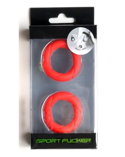 Lot de 2 Cockrings Ready Rings Rouges sextoys et accessoires sur La Boutique du Hard