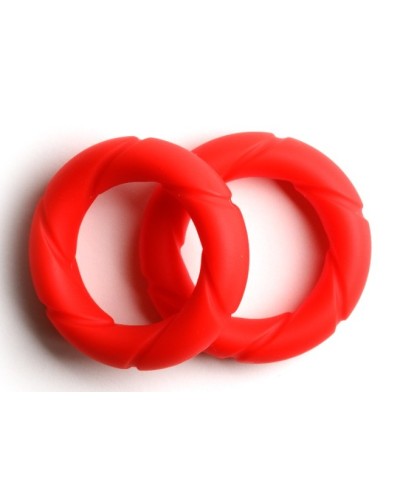 Lot de 2 Cockrings Ready Rings Rouges sextoys et accessoires sur La Boutique du Hard