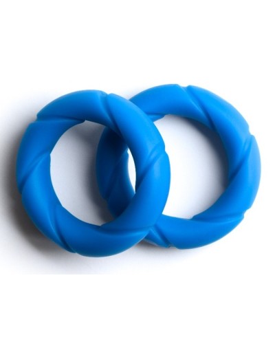 Lot de 2 Cockrings Ready Rings Bleus sextoys et accessoires sur La Boutique du Hard