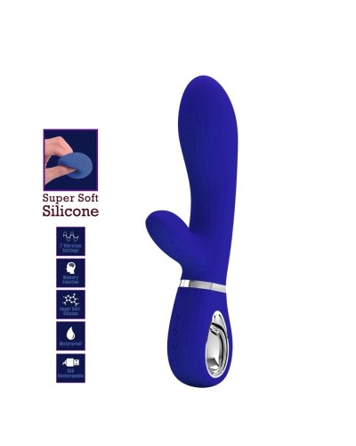 Vibro Rabbit Thomas 11 x 3.8cm Indigo sextoys et accessoires sur La Boutique du Hard