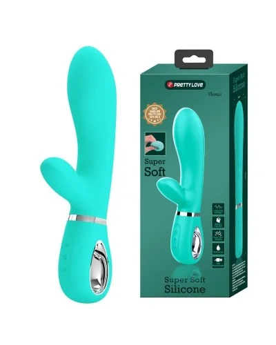 Vibro Rabbit Thomas 11 x 3.8cm Turquoise sextoys et accessoires sur La Boutique du Hard