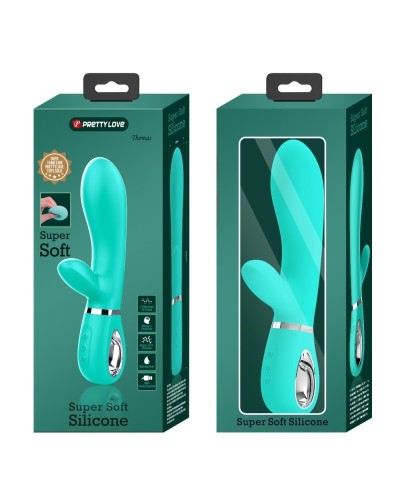 Vibro Rabbit Thomas 11 x 3.8cm Turquoise sextoys et accessoires sur La Boutique du Hard