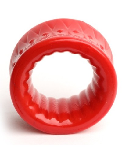 Ballstretcher souple Low Stack 32 mm - Hauteur 30 mm Rouge sextoys et accessoires sur La Boutique du Hard