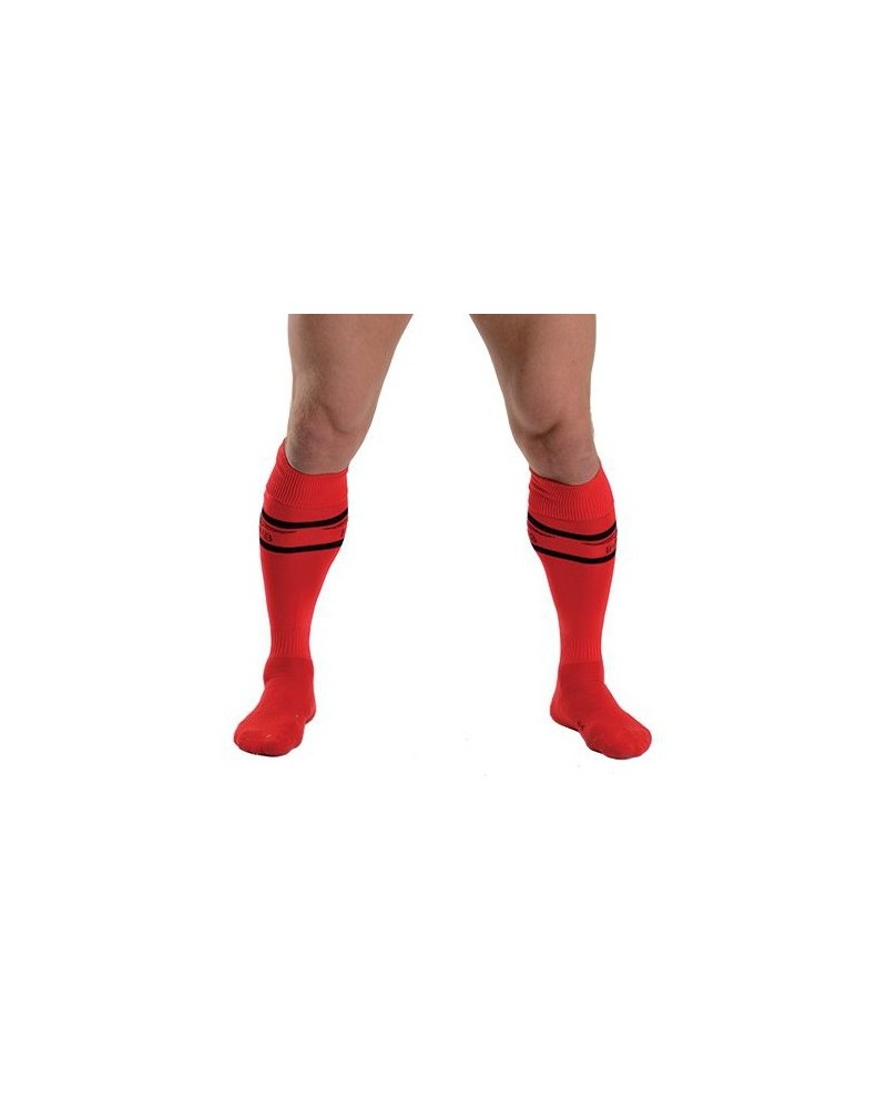 Chaussettes hautes URBAN FOOTBALL SOCKS Rouge-Noir sextoys et accessoires sur La Boutique du Hard