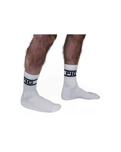 Chaussettes blanches PIG x 2 Paires sextoys et accessoires sur La Boutique du Hard