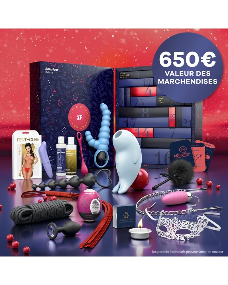 Calendrier de l'Avent Érotique Satisfyer Deluxe 2024 sextoys et accessoires sur La Boutique du Hard