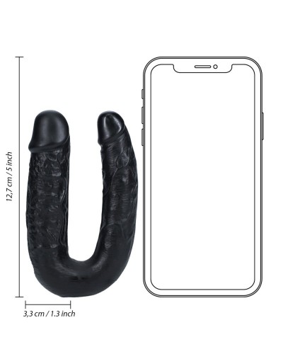 Double Gode U Shape 12 x 3cm Noir sextoys et accessoires sur La Boutique du Hard