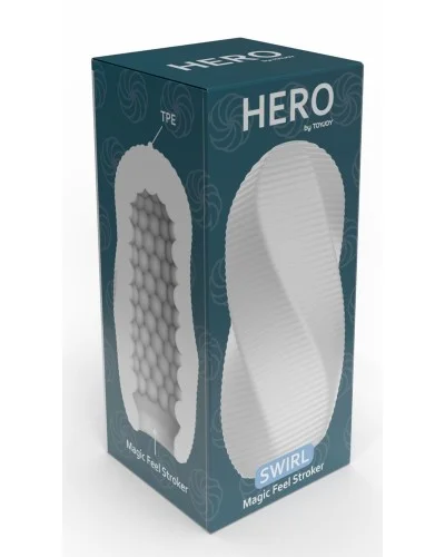 Masturbateur Hero Swirl Blanc sextoys et accessoires sur La Boutique du Hard