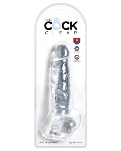 Gode transparent King Cock 18 x 4.7cm sextoys et accessoires sur La Boutique du Hard