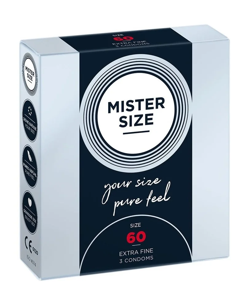 Préservatifs MISTER SIZE 60mm x3 sextoys et accessoires sur La Boutique du Hard