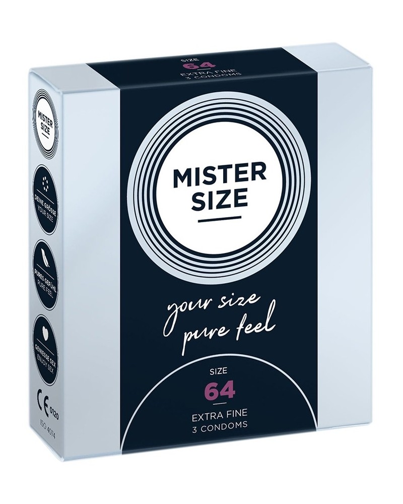 Préservatifs MISTER SIZE 64mm x3 sextoys et accessoires sur La Boutique du Hard