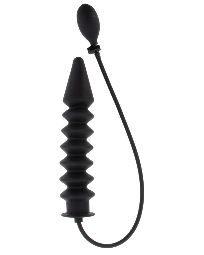 Gode gonflable Expert Ribbed 28 x 6 cm Noir sextoys et accessoires sur La Boutique du Hard