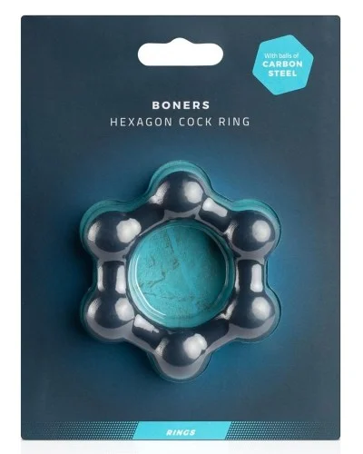 Cockring Hexagone avec boules sextoys et accessoires sur La Boutique du Hard