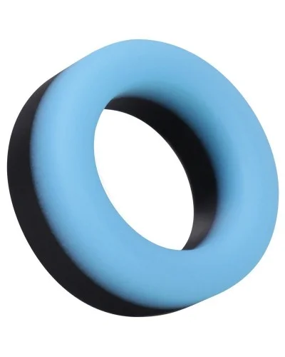 Cockring Phosphorescent The Big O 32 mm Noir-Bleu ciel sextoys et accessoires sur La Boutique du Hard