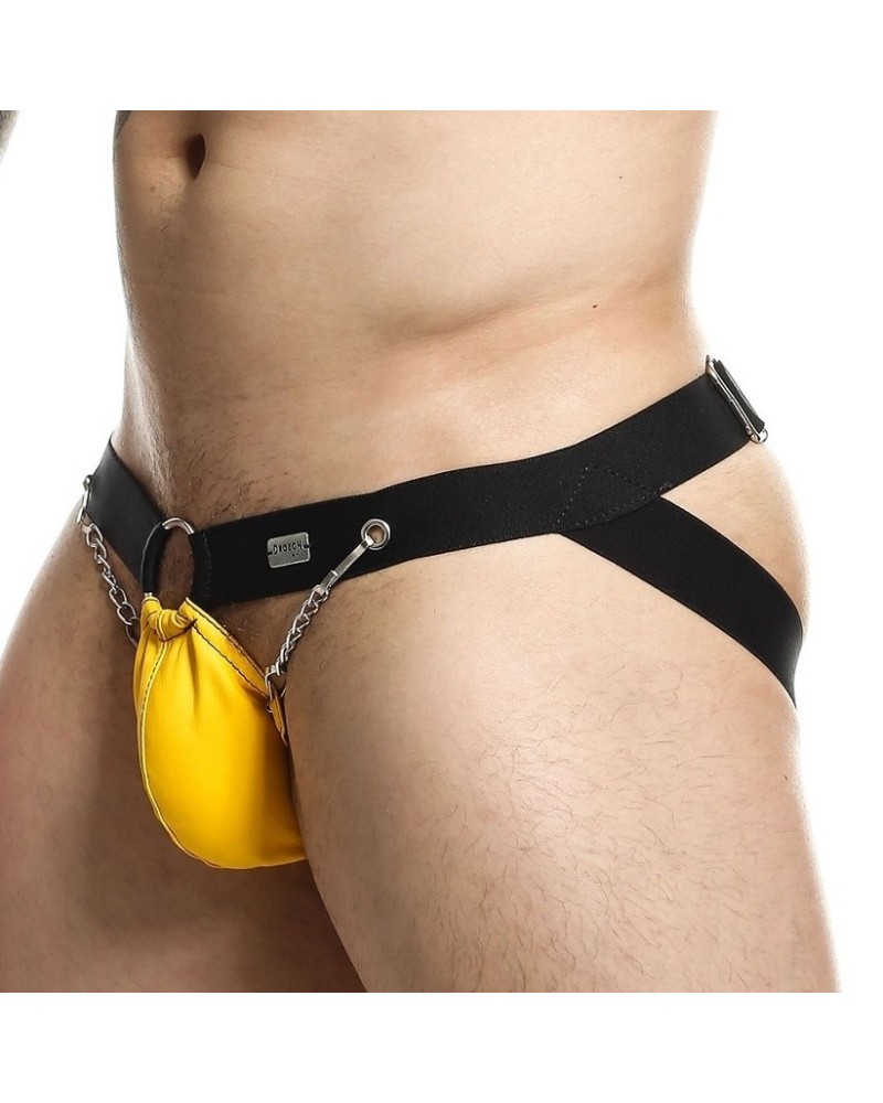 Jockstrap Ring & Chain Dngeon Jaune sextoys et accessoires sur La Boutique du Hard