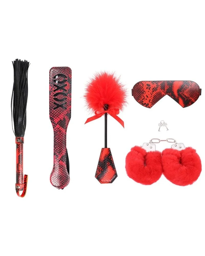 Kit SM Camelia 5 Pièces Rouge et Noir sextoys et accessoires sur La Boutique du Hard