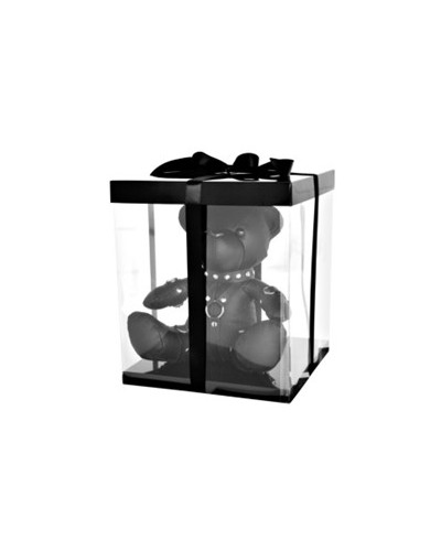 Ours en cuir EDDY The BDSM Teddy Bear Bleu + Boite sextoys et accessoires sur La Boutique du Hard