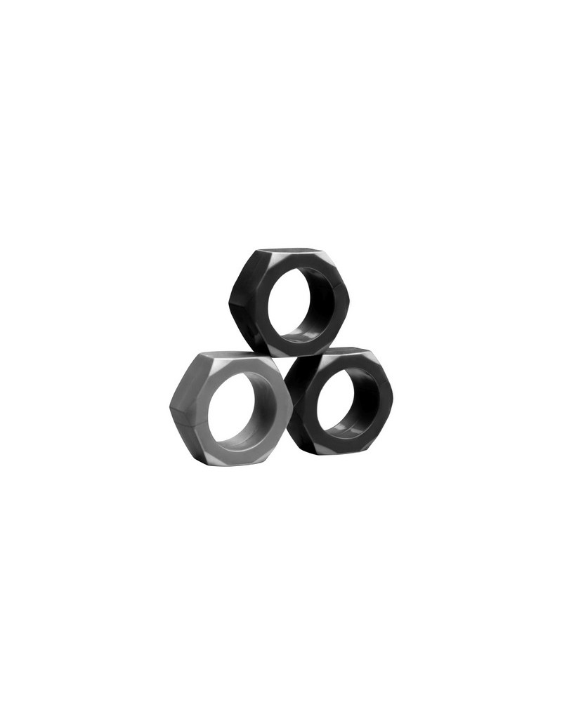 Lot de 3 Cockrings Souples Cock Nuts sextoys et accessoires sur La Boutique du Hard