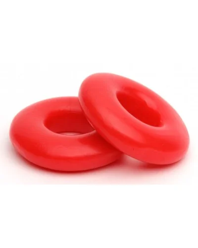 Lot de 2 Cockrings souples Stacker 20 mm Rouges sextoys et accessoires sur La Boutique du Hard