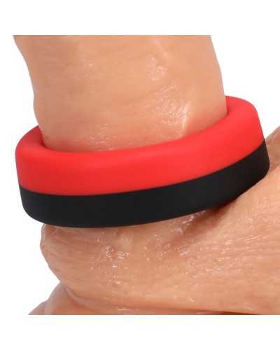 Cockring The Big O 32 mm Noir-Rouge sextoys et accessoires sur La Boutique du Hard