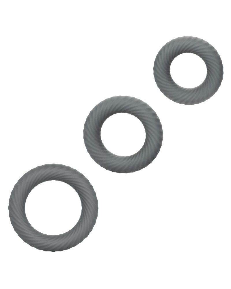 Lot de 3 Cockrings Link Up Gris sextoys et accessoires sur La Boutique du Hard