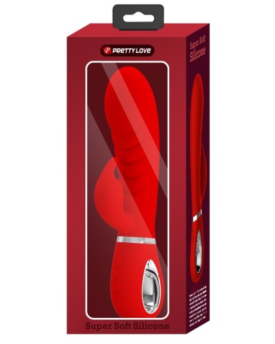 Vibro Rabbit Prescott 12 x 3.9cm Rouge sextoys et accessoires sur La Boutique du Hard