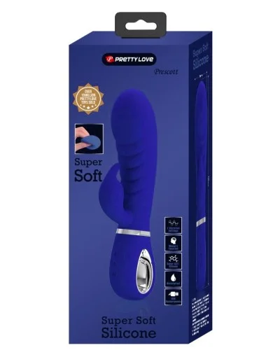 Vibro Rabbit Prescott 12 x 3.9cm Indigo sextoys et accessoires sur La Boutique du Hard